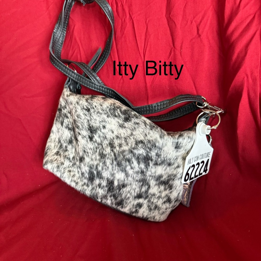 Holy Cow Itty Bitty Designer $175 Black and Gray Women's Bag